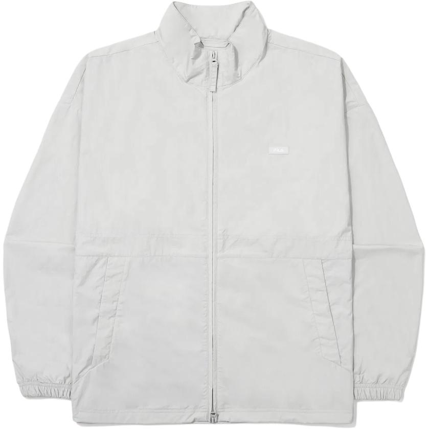 FILA Unisex Solid Color Zip-Up Jacket - Gray Long Sleeve FS2JKG3101X-LGY