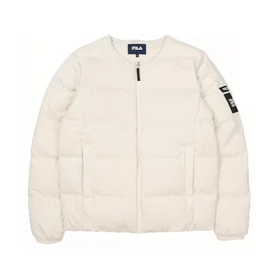 FILA Unisex Solid Color Zip-Up Jacket Beige FS2DJF4134X-SAD