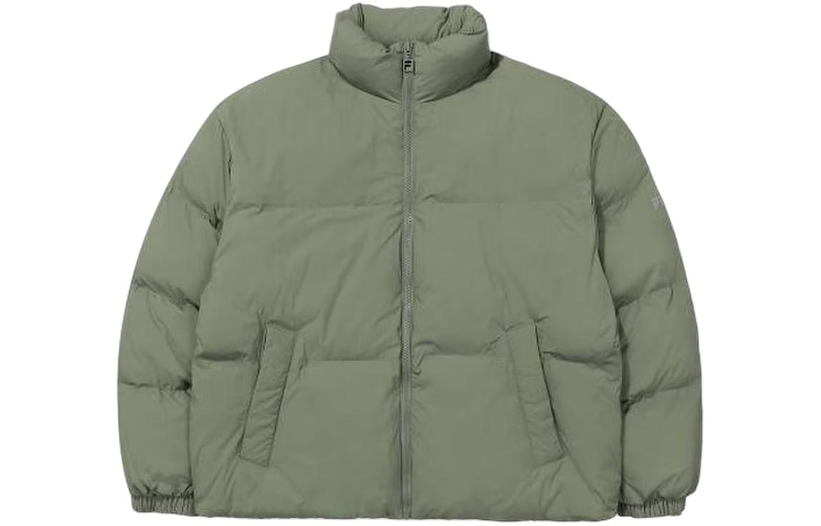 FILA Unisex Solid Color Zip-Up Loose Fit Jacket Green FS2JKE4801X-KHI