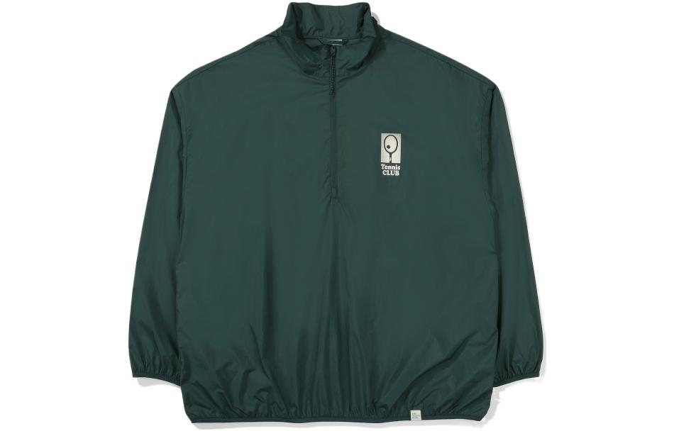 FILA Unisex Solid Half-Zip High Neck Long Sleeve Sweatshirt Green FE2JKE5106X-GRN