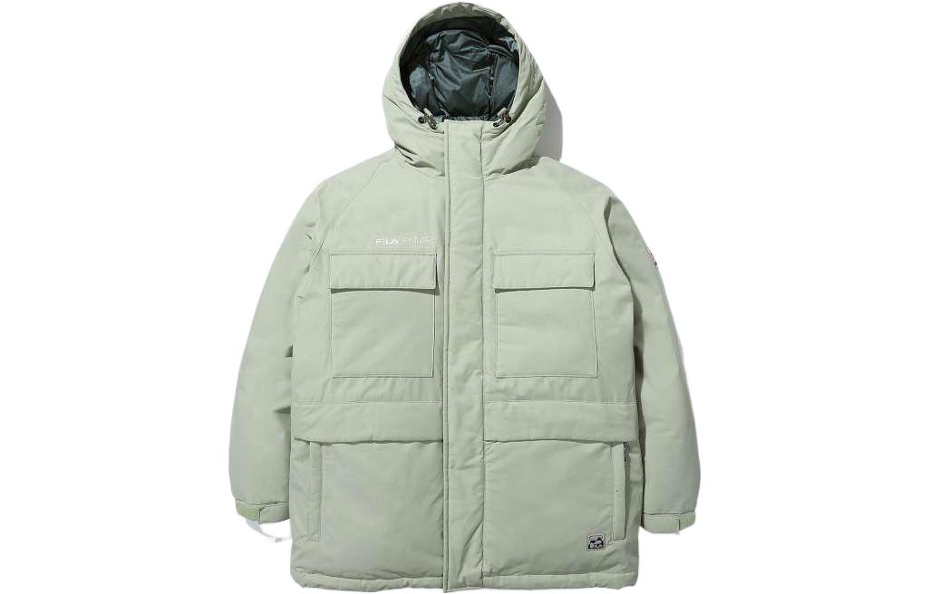 Order FILA Unisex Thick Green Hooded Goose Down Jacket with Embroidered Logo. FS2DJD4E12X-EGY