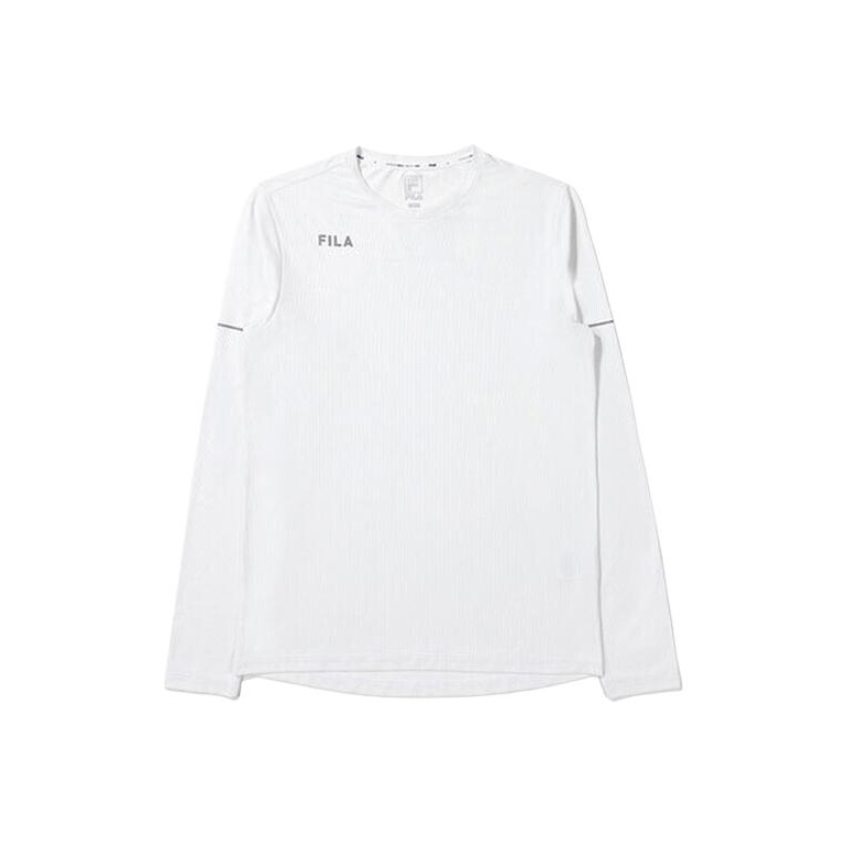 FILA Unisex White Crewneck Long-Sleeve Sweatshirt FS2RLE1201M-WHI