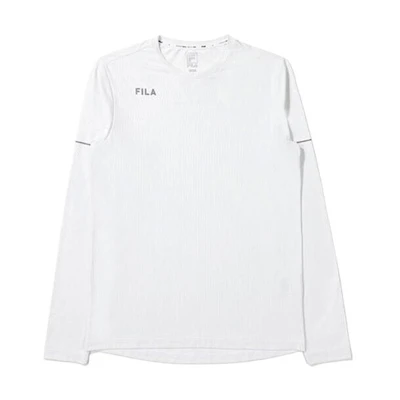 FILA Unisex White Crewneck Long-Sleeve Sweatshirt FS2RLE1201M-WHI