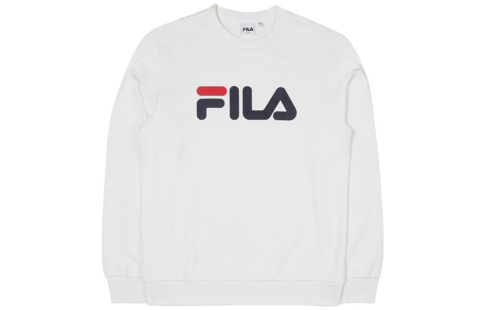 FILA Unisex White Crewneck Pullover Sweatshirt FS2POC3101X-OWH
