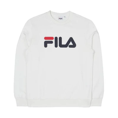 FILA Unisex White Crewneck Pullover Sweatshirt FS2POC3101X-OWH
