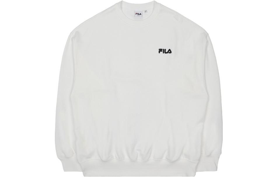 FILA Unisex White Loose-Fit Crewneck Sweatshirt FS2POC3200X-OWH