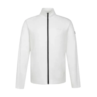 FILA Unisex White Solid Color Slim Fit Zip-Up Jacket with Stand Collar 1100FS2FTG3202UNWH