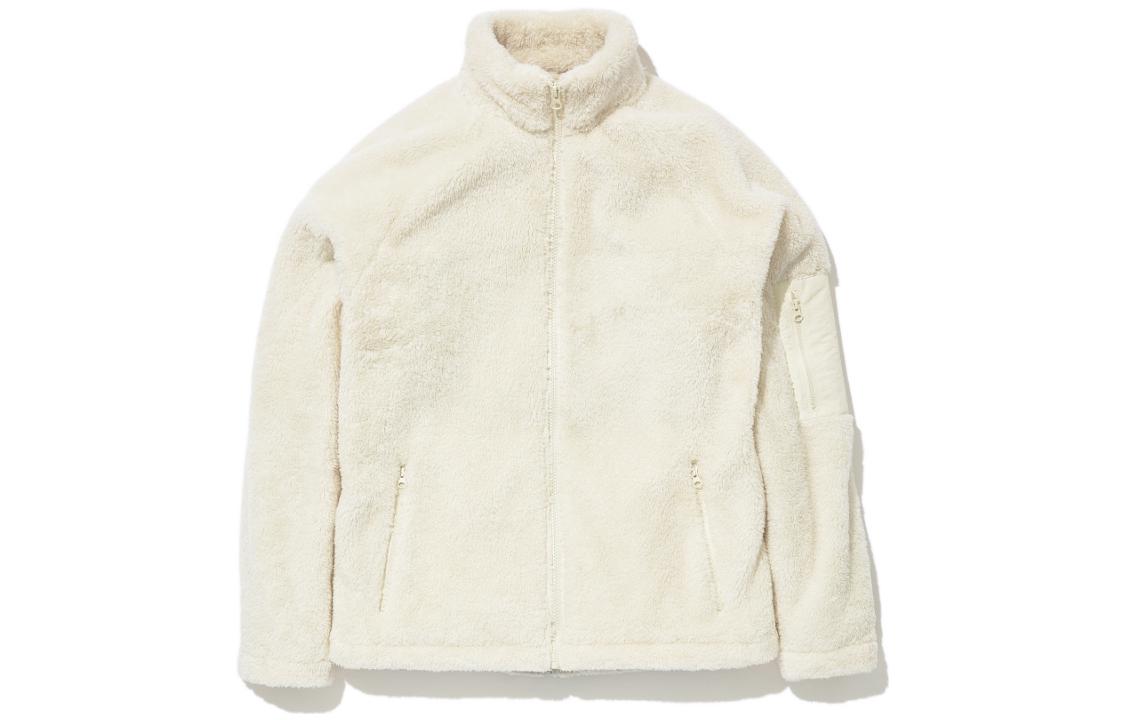 FILA Unisex Zip-Up High Collar Jacket White FE2JKC6103X-CRM