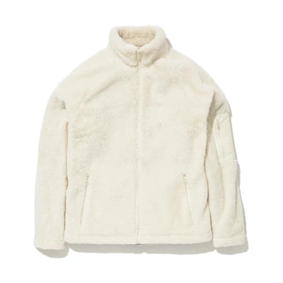 FILA Unisex Zip-Up High Collar Jacket White FE2JKC6103X-CRM