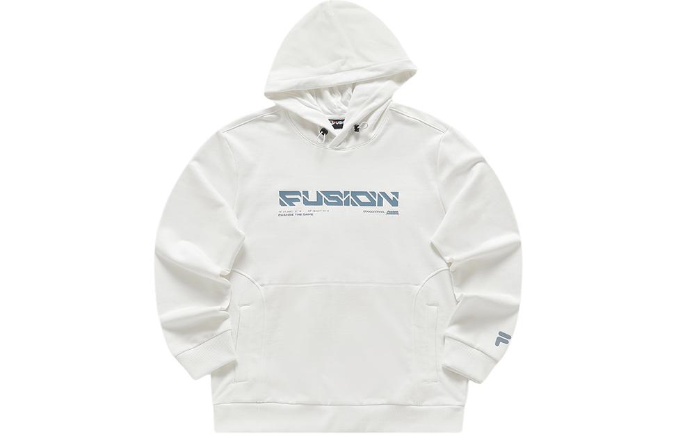 FILA Urban Tech White Hoodie Pullover Casual Knit Sweatshirt T11M411204F-WT