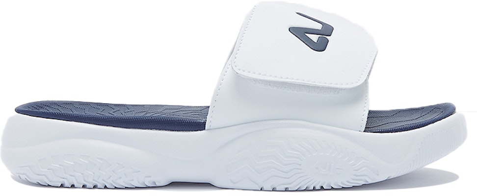 FILA魔术贴简约厚底拖鞋 白色蓝色 韩版 1SM00559D_147 Order FILA魔术贴简约厚底拖鞋 白色蓝色 韩版 1SM00559D_147