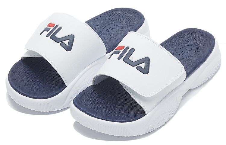 Lookbook Sandali FILA Velcro ''Casual Spessi Suola Bianca Blu Stile Coreano'' 1SM00559D_147