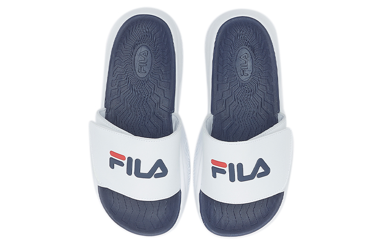 Shop Sandali FILA Velcro ''Casual Spessi Suola Bianca Blu Stile Coreano'' 1SM00559D_147