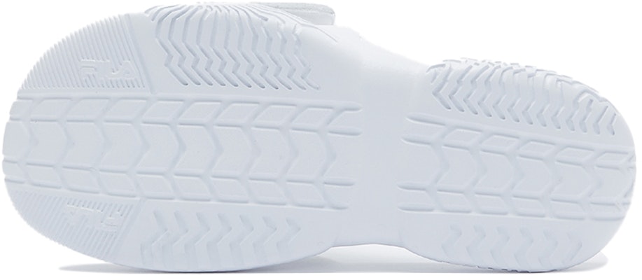 FILA魔术贴简约厚底拖鞋 白色蓝色 韩版 1SM00559D_147 Details for FILA魔术贴简约厚底拖鞋 白色蓝色 韩版 1SM00559D_147