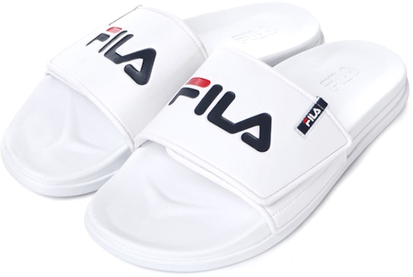 FILA Velcro Sports Slippers White Korean Version 1SM00556_100 Order FILA Velcro Sports Slippers White Korean Version 1SM00556_100