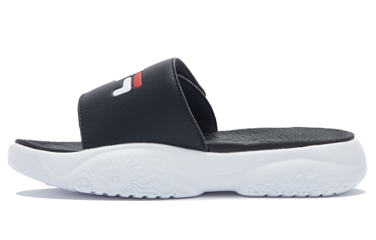 FILA Velcro Thick-Soled Casual Slides 'Korean Black and White' 1SM00559D_013