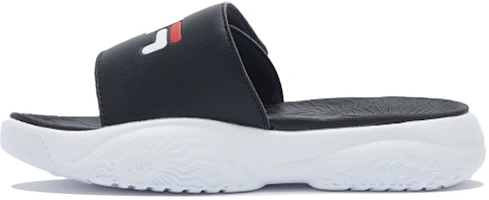 FILA Velcro Thick-Soled Casual Slides 'Korean Black and White' 1SM00559D_013 FILA Velcro Thick-Soled Casual Slides 'Korean Black and White' 1SM00559D_013