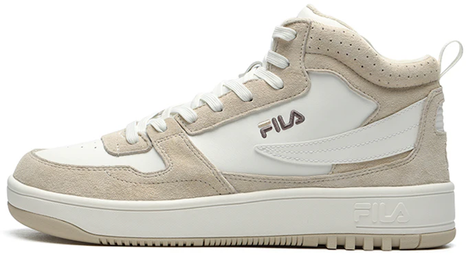 FILA斐乐 Ventuno 復古休閒 中幫 板鞋 男款 米色 Buy FILA斐乐 Ventuno 復古休閒 中幫 板鞋 男款 米色