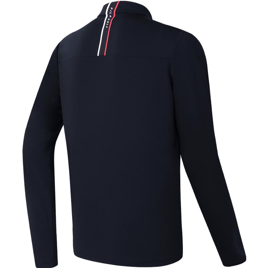 FILA Vintage Golf Knit Long Sleeve Quarter-Zip Sweatshirt - Deep Black A11M345220F-BK 圖 3