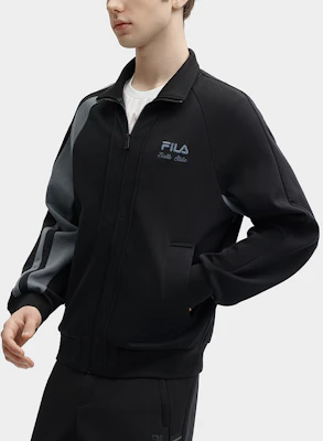FILA 復古刺繡Logo黑色運動外套 F11M418502F-BK Details for FILA 復古刺繡Logo黑色運動外套 F11M418502F-BK