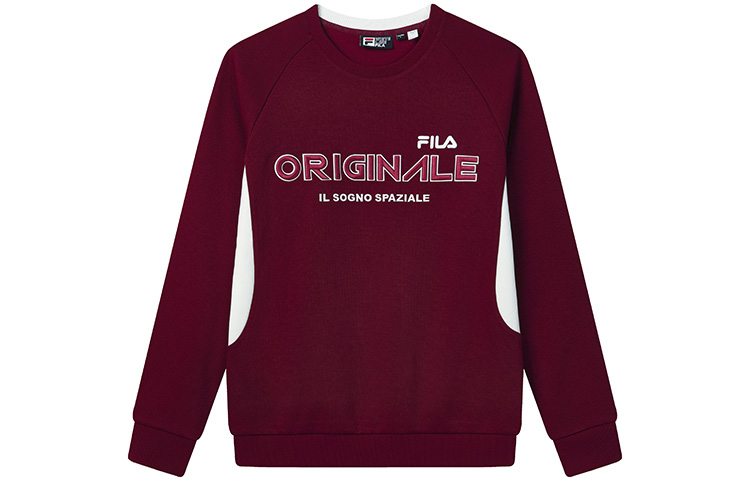 FILA Vintage Rose Red Pullover Colorblock Sweatshirt F11M249207FWI