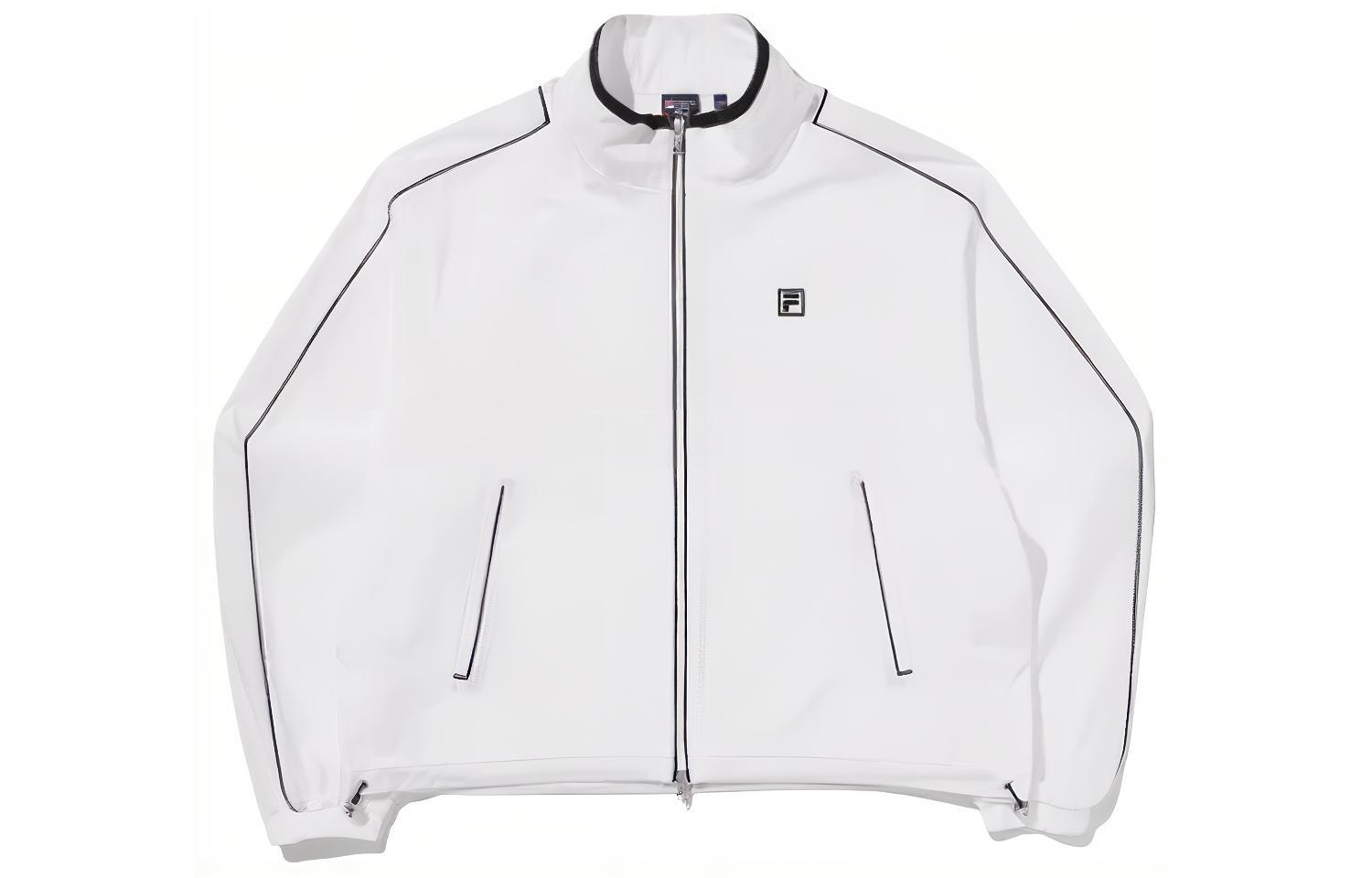 FILA Vintage Striped Print Track Jacket White - Long Sleeve Zip-up FS2JKG2361F-WHI