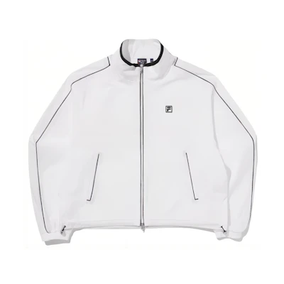 FILA Vintage Striped Print Track Jacket White - Long Sleeve Zip-up FS2JKG2361F-WHI