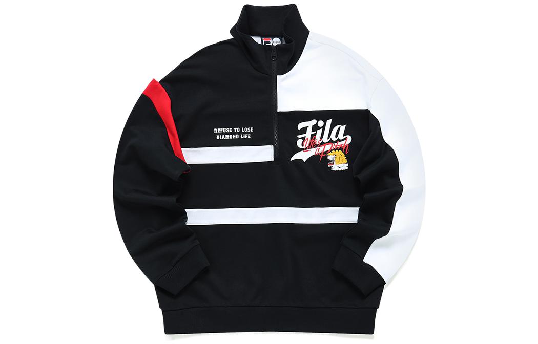 FILA Vintage Tiger Print Pullover Sweatshirt Black T11M212211FBK