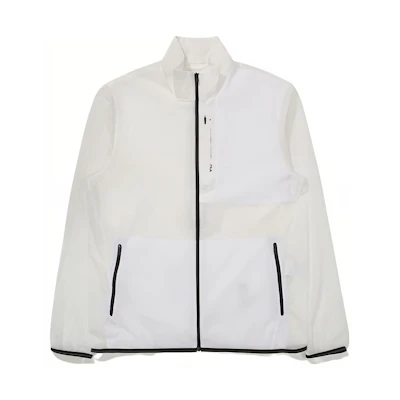 FILA Vintage White High-neck Zip-up Jacket Long Sleeve Retro Style FS2JKE2201X-OWH