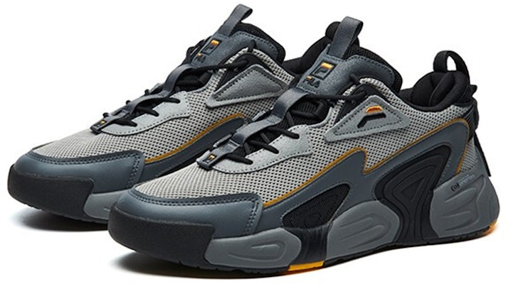 FILA Vortex低帮灰色/黑色运动鞋 F12M111234FAB Lookbook FILA Vortex低帮灰色/黑色运动鞋 F12M111234FAB