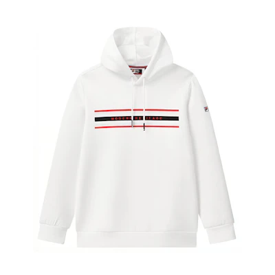 FILA White Casual Knit Hoodie Jacket F11M041208F-WT