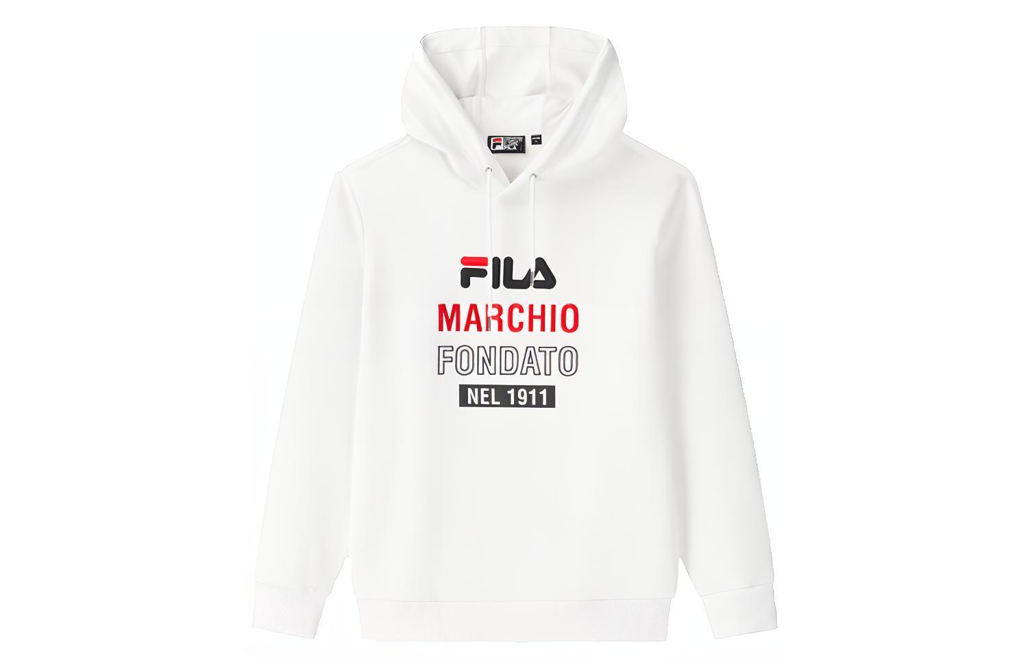 FILA White Casual Windproof Hoodie F51M048206FWT