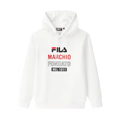 FILA White Casual Windproof Hoodie F51M048206FWT