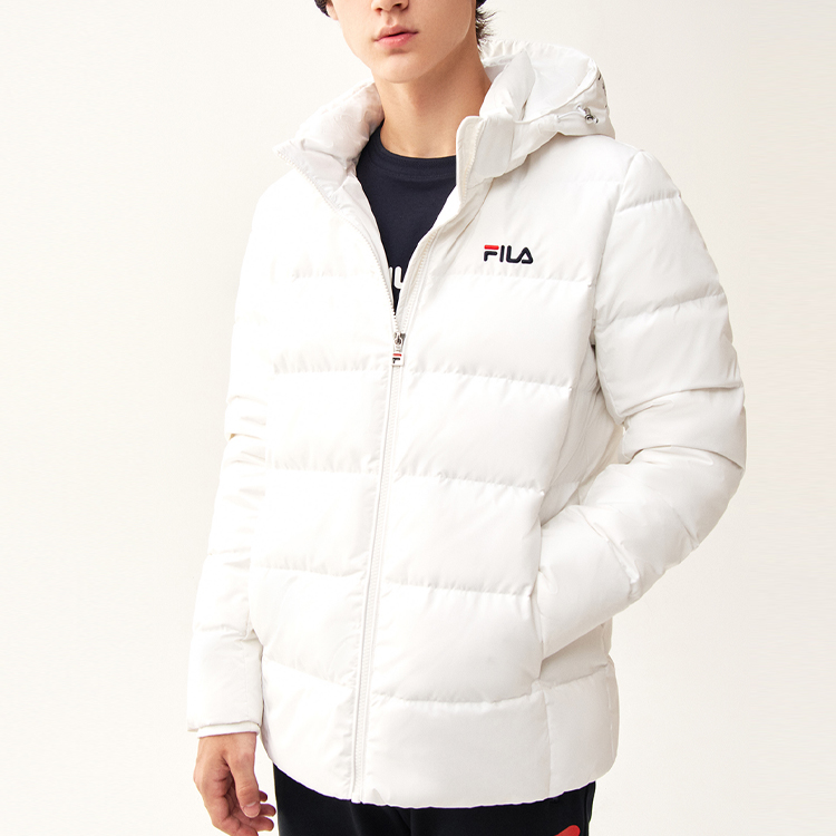 FILA White Down Puffer Jacket Winter Warm Hooded F61M048921FWT 圖 4