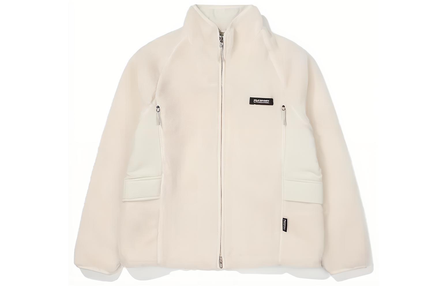 FILA White Full-Print Zip-Up High Collar Jacket FS2PLF4131X-SAD