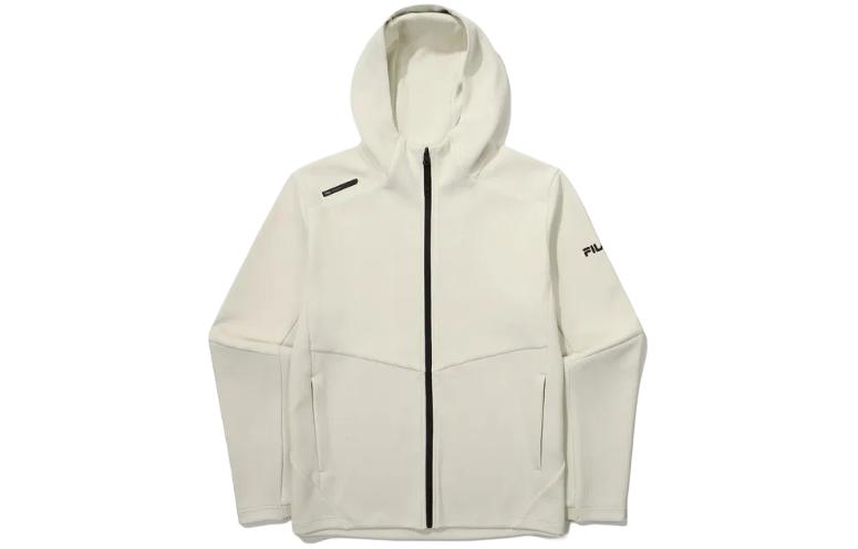 FILA White Hooded Zip-Up Slim Fit Long Sleeve Jacket FS2FTG1202M-SCR