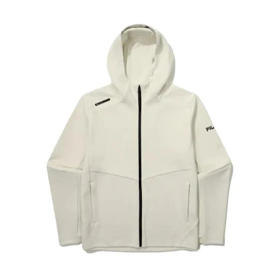FILA White Hooded Zip-Up Slim Fit Long Sleeve Jacket FS2FTG1202M-SCR