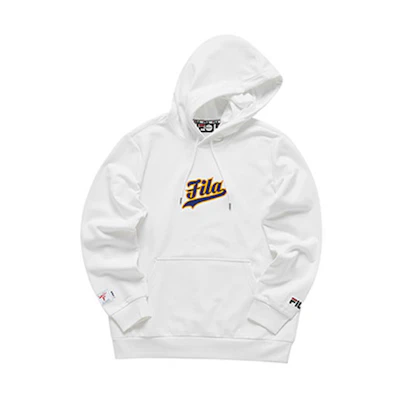 FILA White Hoodie Casual Long Sleeve Sweatshirt Fashion Style T11M112205F-WT