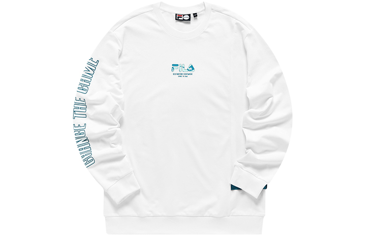 FILA White Knitted Pullover Streetwear Hoodie T11M133203FWT