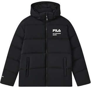 FILA White Line Jaket Hoodie Down Unisex dengan Resleting dan Logo. F51U349902A-BK Buy FILA White Line Jaket Hoodie Down Unisex dengan Resleting dan Logo. F51U349902A-BK