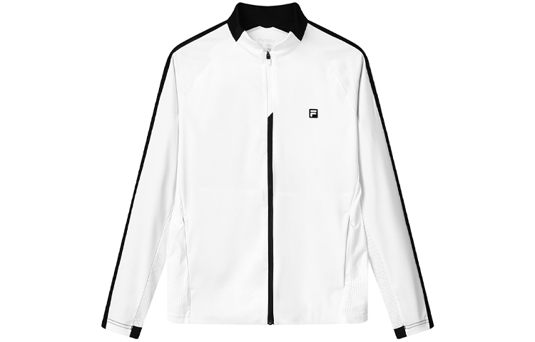 FILA White Small Logo Loose Fit Zip-Up Jacket A11M135506F-WT