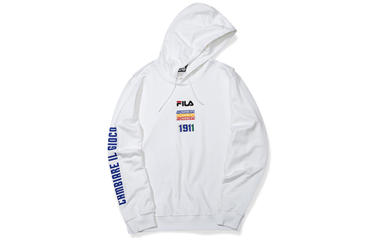 FILA White Sports Knit Pullover Hoodie T11M032205FWT