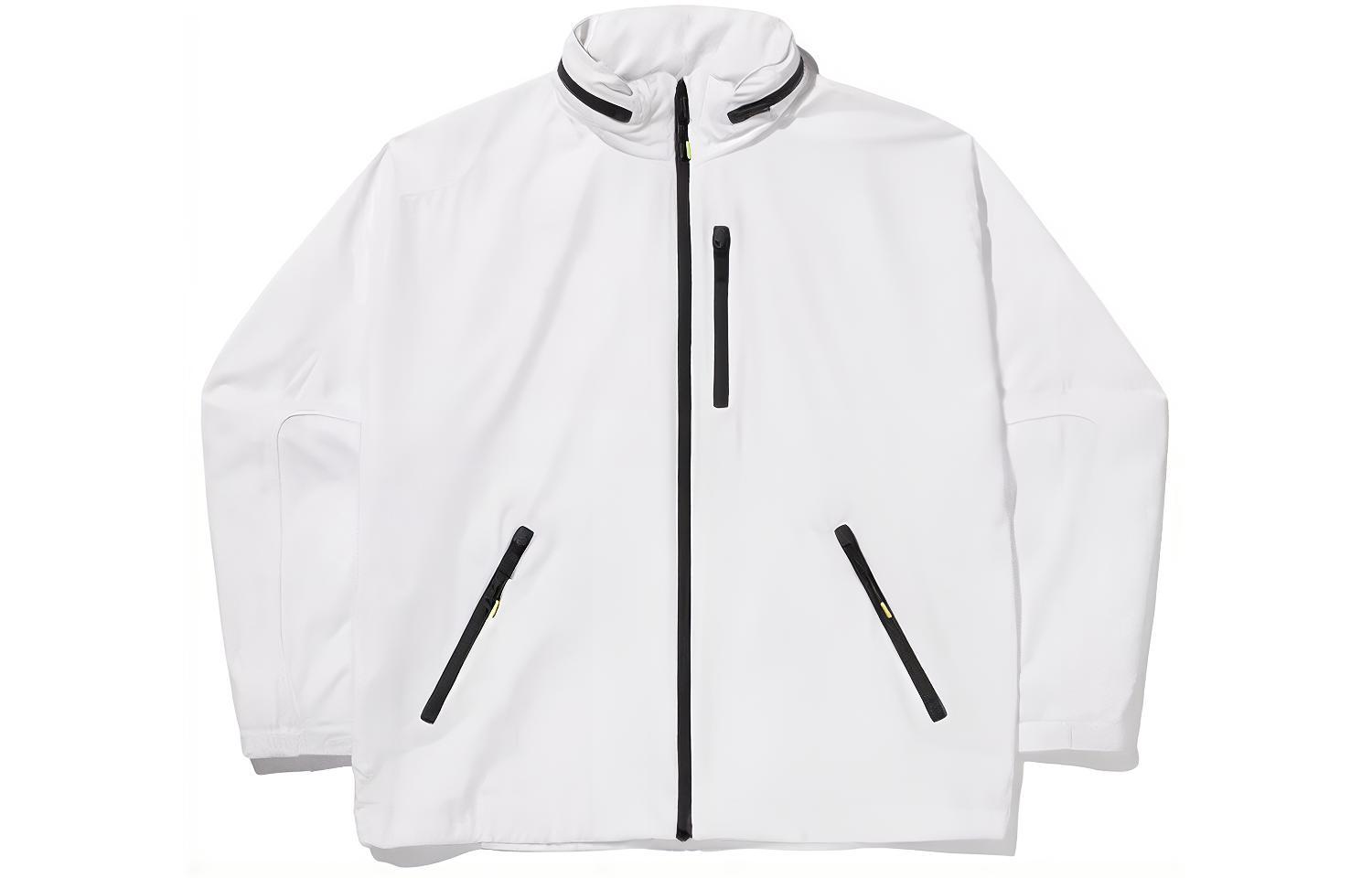 FILA White Striped Hoodie Zip-Up Jacket Long Sleeve FS2JKG1G02XOWH