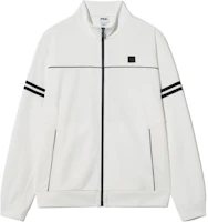 FILA White Striped Long-Sleeve Jacket with Zippered Pockets FS2FTH1231MOWH FILA White Striped Long-Sleeve Jacket with Zippered Pockets FS2FTH1231MOWH