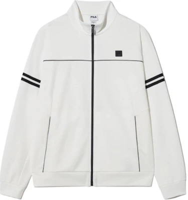 FILA White Striped Long-Sleeve Jacket with Zippered Pockets FS2FTH1231MOWH Buy FILA White Striped Long-Sleeve Jacket with Zippered Pockets FS2FTH1231MOWH