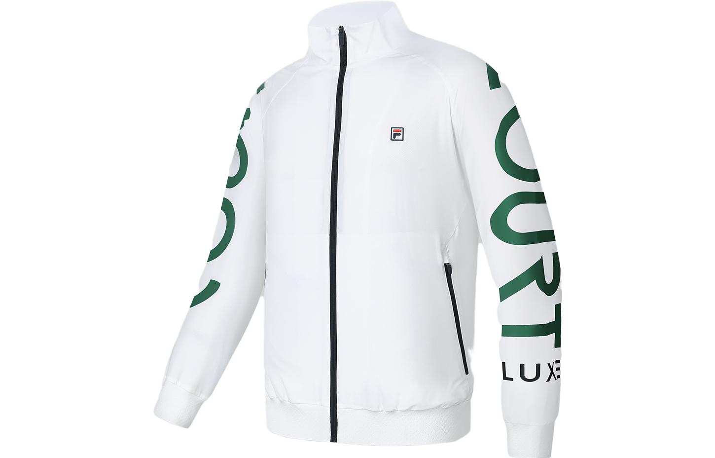 FILA White Tennis Woven Jacket with Letter Print and Stand Collar A11M333707F-WT 圖 4