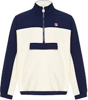 Order FILA White Zip-Up Retro Sports Jacket with Stand Collar and Long Sleeves F21MH041-077