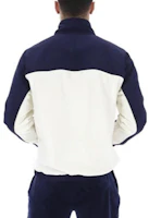 Purchase FILA White Zip-Up Retro Sports Jacket with Stand Collar and Long Sleeves F21MH041-077