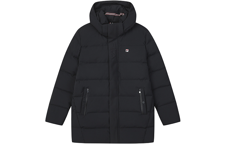 FILA Windproof Long Hooded Down Jacket - Legend Blue. F11M141914F-NV