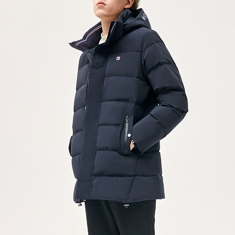 Purchase Chaqueta Larga con Capucha Resistente al Viento FILA - Azul Leyenda. F11M141914F-NV